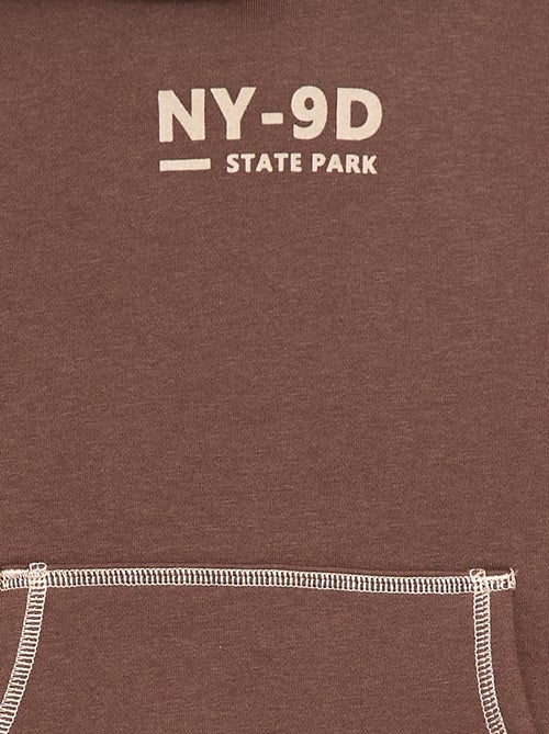 Camisola com capuz estampada - Kiabi