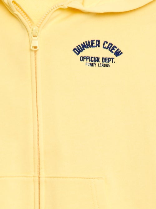 Camisola com capuz folgada bordada - Kiabi