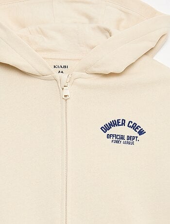 Camisola com capuz folgada bordada