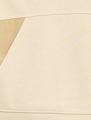 Camisola com capuz lisa com bolso canguru