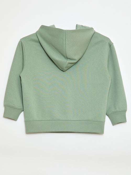 Camisola com capuz lisa com bolso canguru - Kiabi