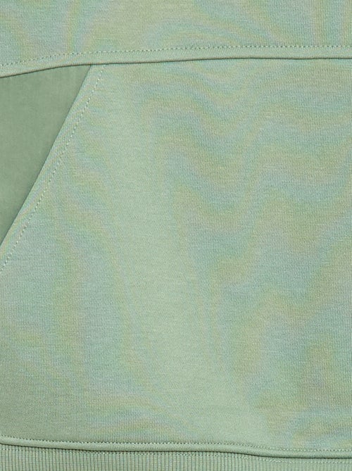 Camisola com capuz lisa com bolso canguru - Kiabi