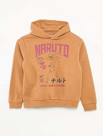 Camisola com capuz 'Naruto' em polar de algodão