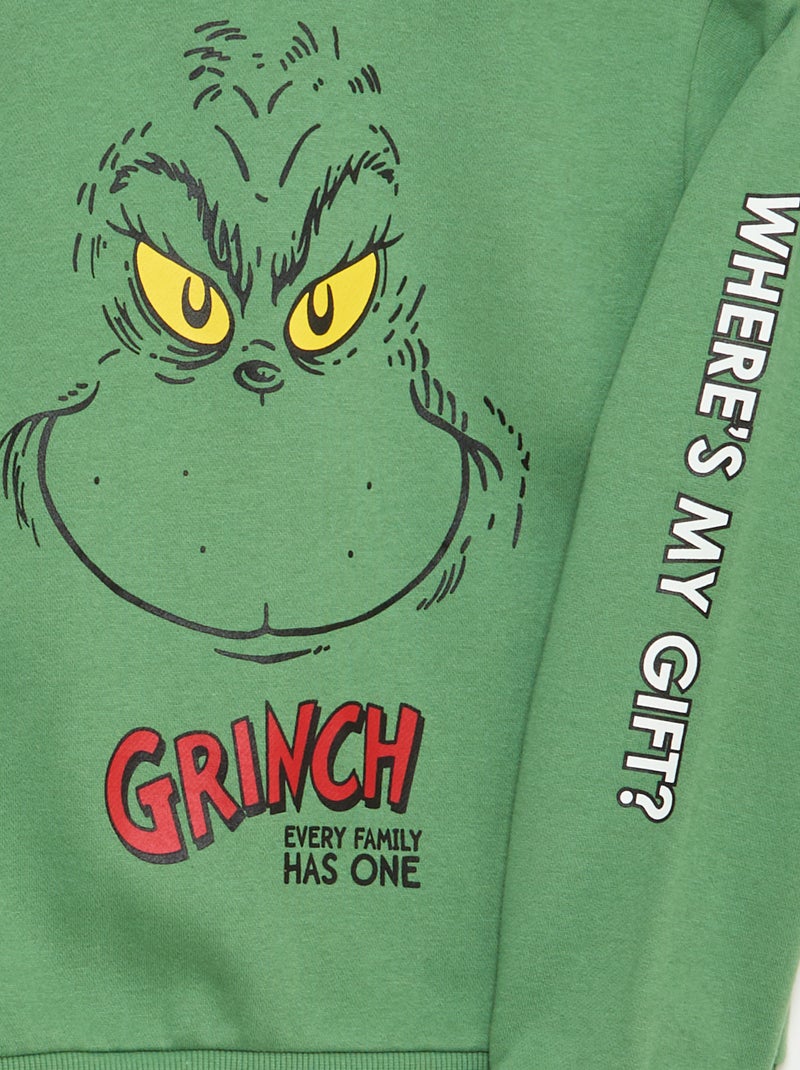 Camisola com capuz 'O Grinch' Verde - Kiabi