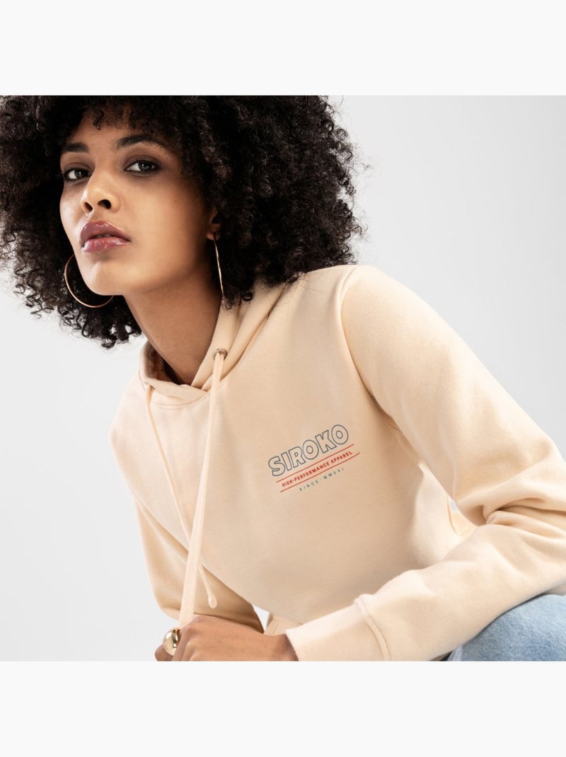 Camisola com capuz para mulher Bege - Kiabi