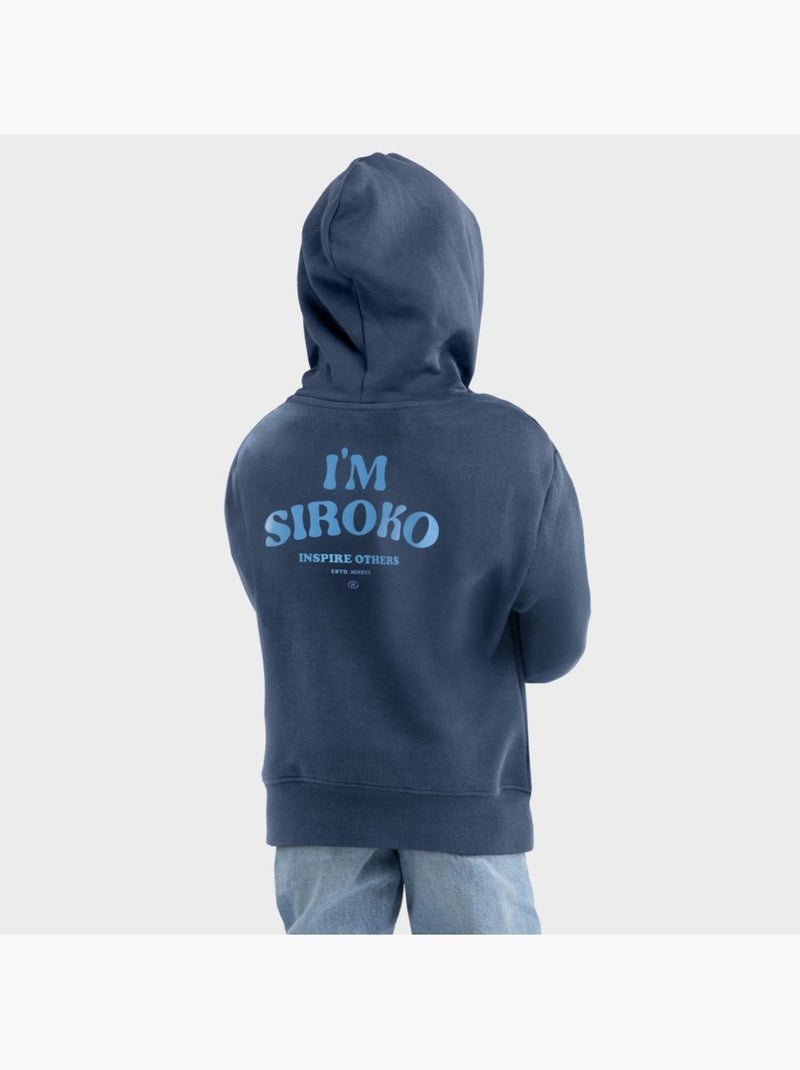 Camisola com capuz para rapariga Azul - Kiabi