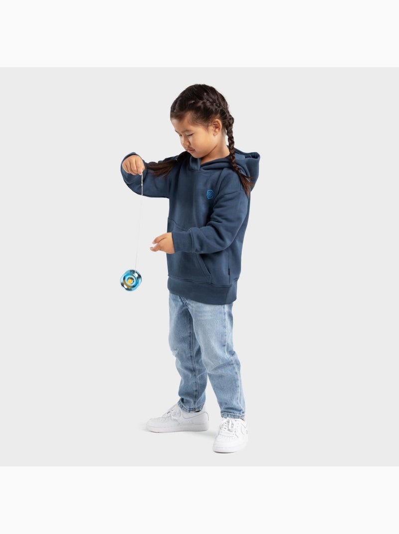 Camisola com capuz para rapariga Azul - Kiabi