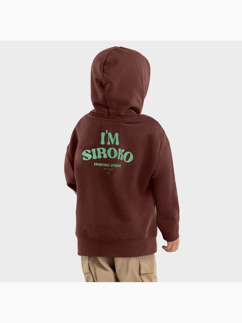 Camisola com capuz para rapaz Castanho - Kiabi