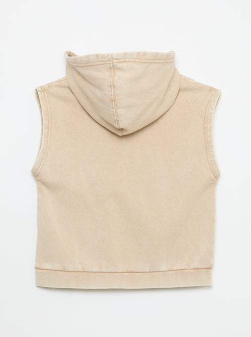 Camisola com capuz sem mangas - Kiabi