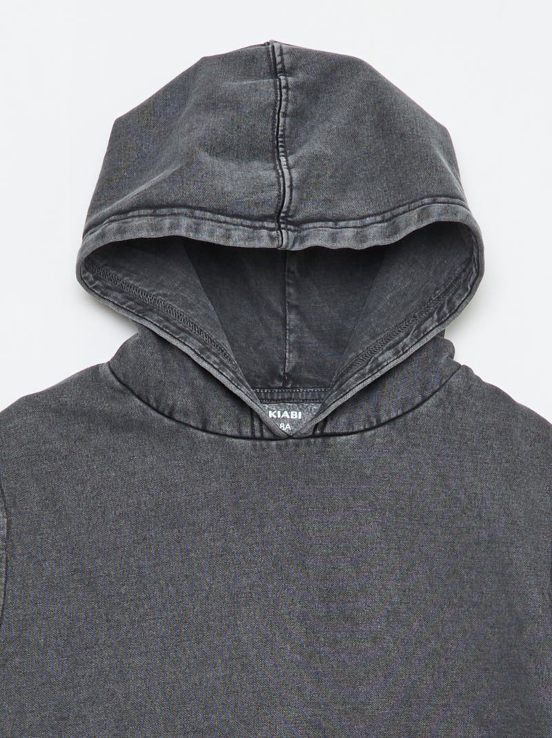 Camisola com capuz sem mangas Cinza - Kiabi