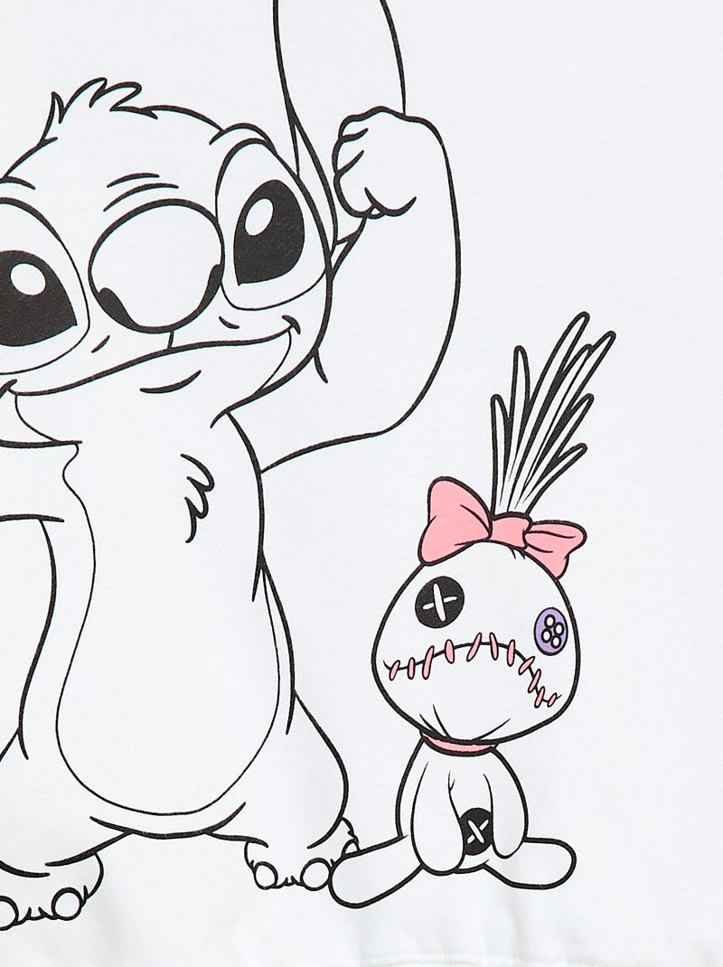 Camisola com capuz 'Stitch' da 'Disney' Branco - Kiabi