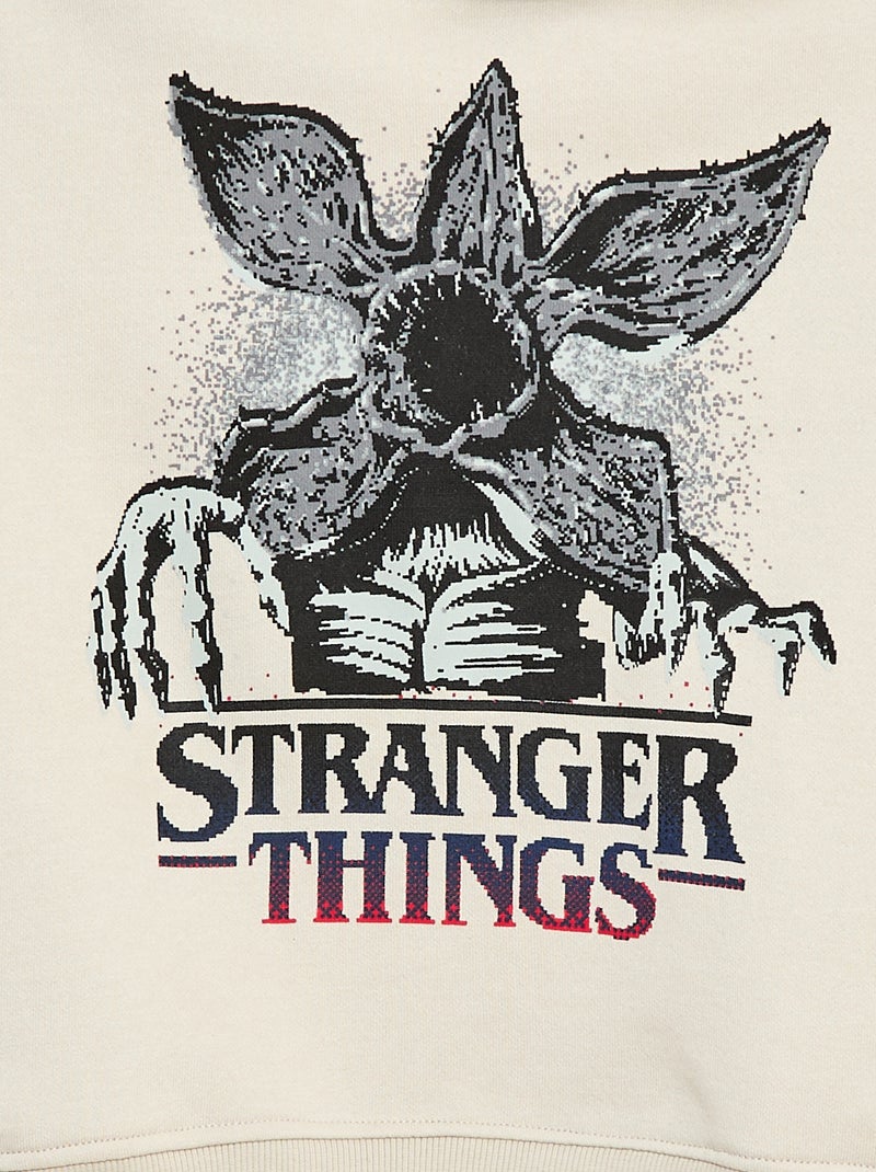 Camisola com capuz 'Stranger Things' 'Demogorgon' Branco - Kiabi