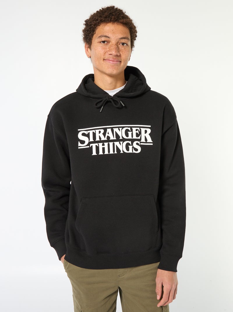 Camisola com capuz 'Stranger Things' Preto - Kiabi
