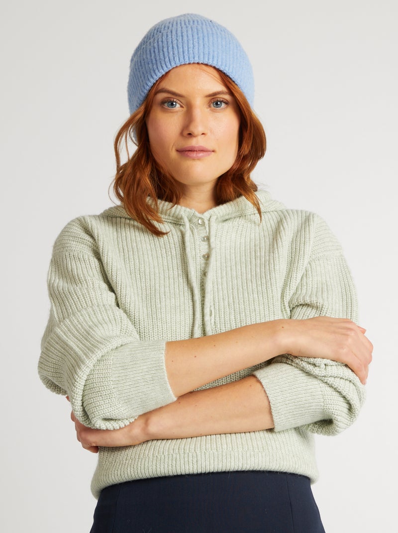Camisola com capuz VERDE - Kiabi