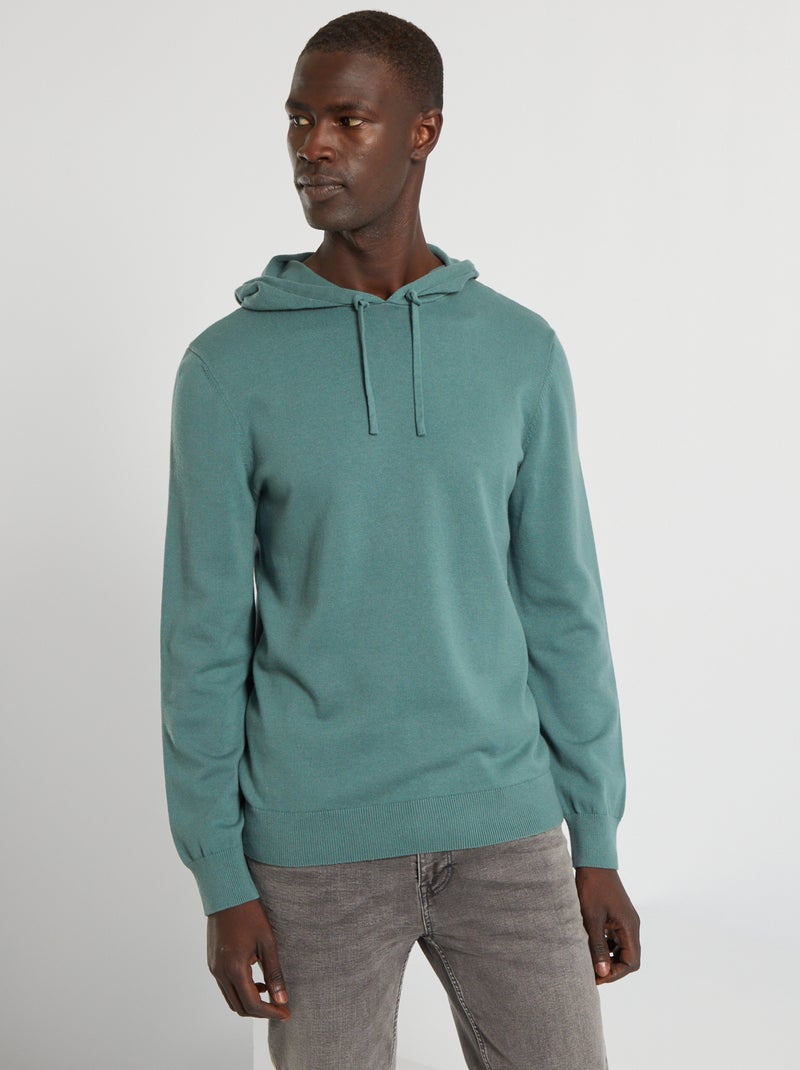 Camisola com capuz VERDE - Kiabi