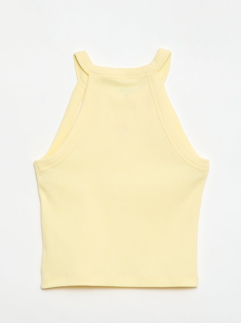 Camisola com cavas americanas Amarelo - Kiabi