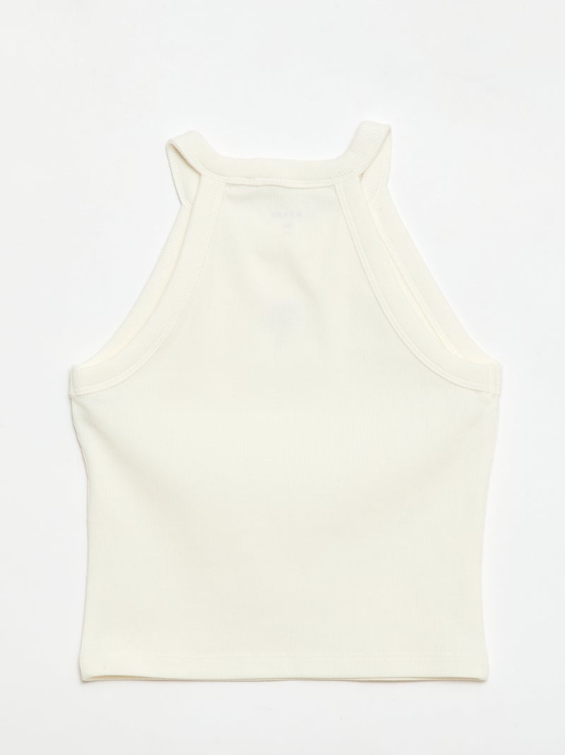 Camisola com cavas americanas Branco - Kiabi
