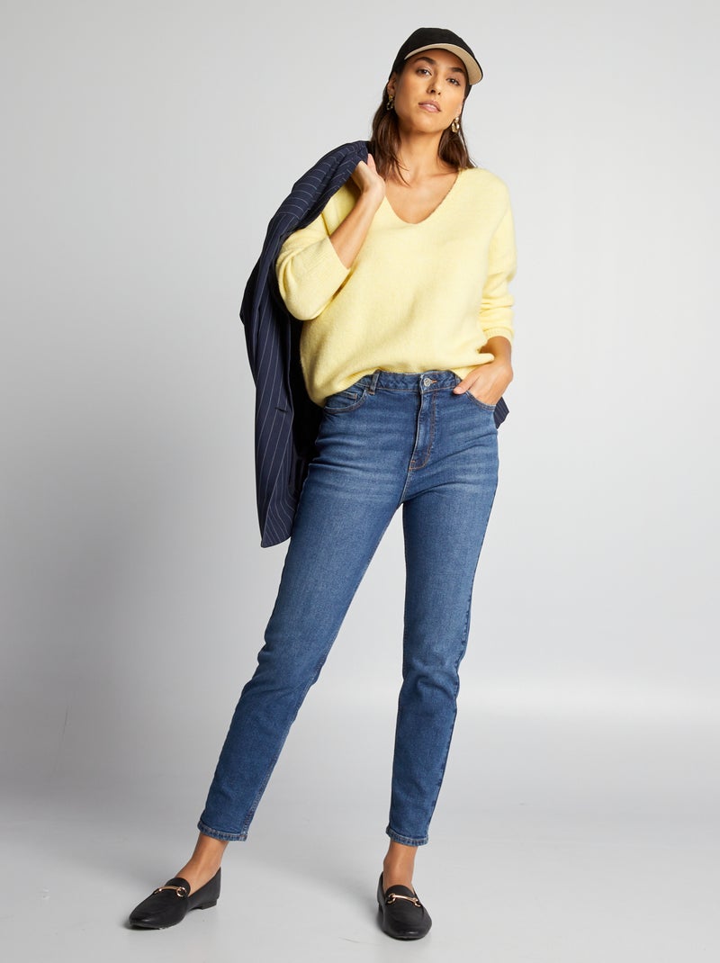 Camisola com cavas caídas AMARELO - Kiabi