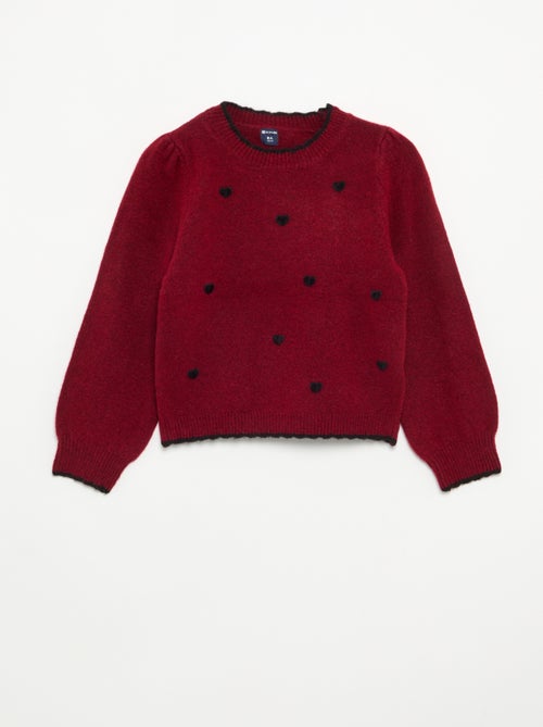 Camisola com 'Corações' à frente - Kiabi