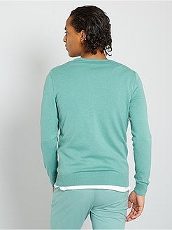 Camisola com decote em V de conceção ecológica - Kiabi