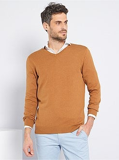 Camisola com decote em V de conceção ecológica - Kiabi