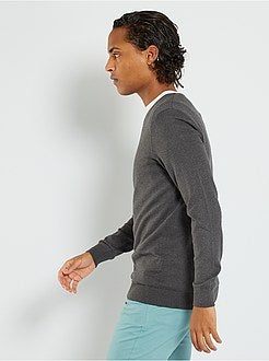 Camisola com decote em V de conceção ecológica - Kiabi