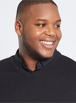 Camisola com decote em V de conceção ecológica - Kiabi