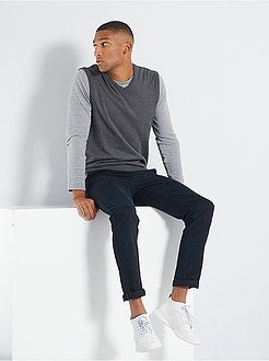 Camisola com decote em V sem mangas conceção ecológica - Kiabi