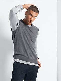 Camisola com decote em V sem mangas conceção ecológica - Kiabi