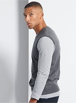 Camisola com decote em V sem mangas conceção ecológica - Kiabi