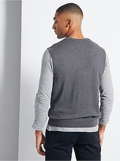 Camisola com decote em V sem mangas conceção ecológica - Kiabi