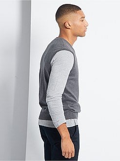 Camisola com decote em V sem mangas conceção ecológica - Kiabi