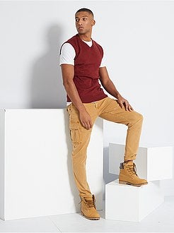 Camisola com decote em V sem mangas conceção ecológica - Kiabi