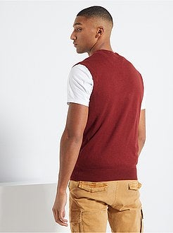 Camisola com decote em V sem mangas conceção ecológica - Kiabi