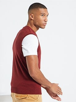 Camisola com decote em V sem mangas conceção ecológica - Kiabi