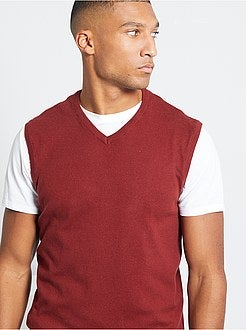 Camisola com decote em V sem mangas conceção ecológica - Kiabi