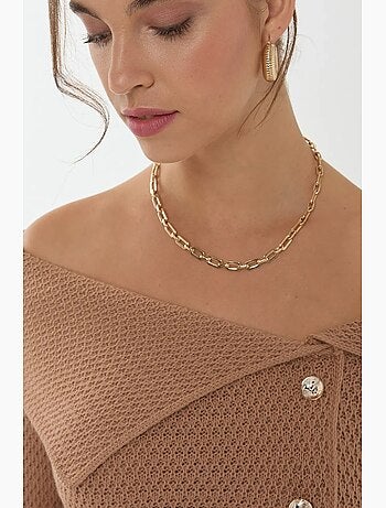 Camisola com detalhe de botão e ombro de fora hiccup
