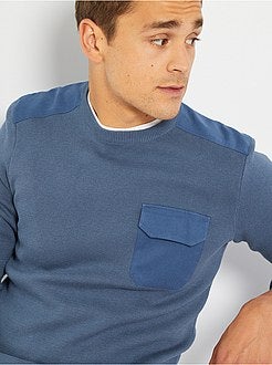 Camisola com detalhes em sarja - Kiabi