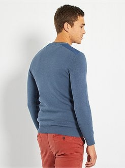 Camisola com detalhes em sarja - Kiabi