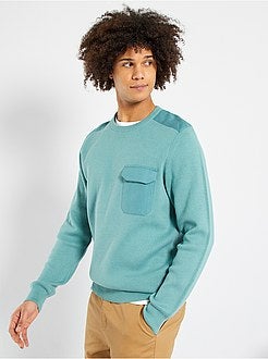 Camisola com detalhes em sarja - Kiabi