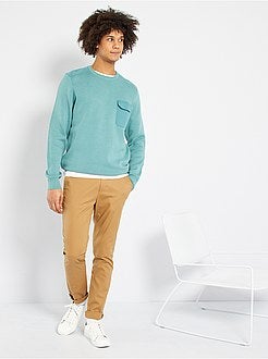 Camisola com detalhes em sarja - Kiabi