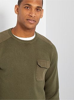 Camisola com detalhes em sarja - Kiabi