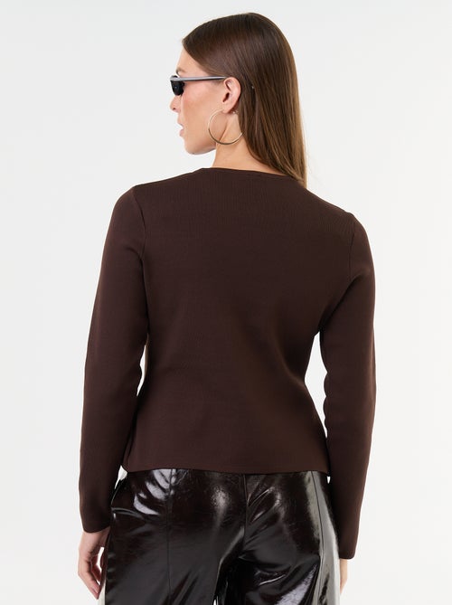 Camisola com detalhes mandarins - Kiabi
