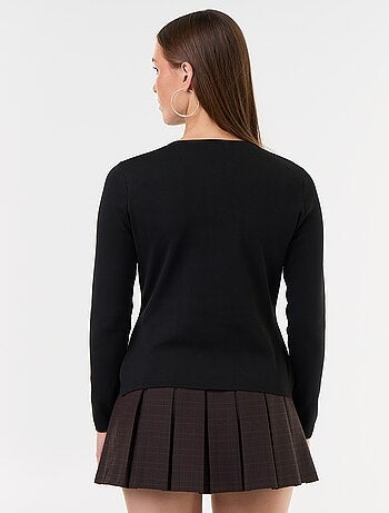 Camisola com detalhes mandarins