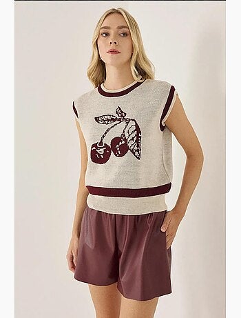 Camisola com estampa de cereja hiccup