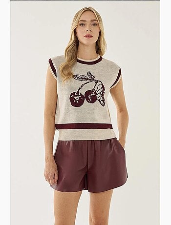 Camisola com estampa de cereja hiccup