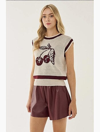 Camisola com estampa de cereja hiccup