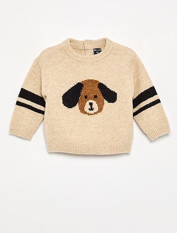 Camisola com estampado de cão