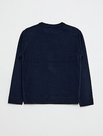 Camisola com estampado de 'cervo' + pompom