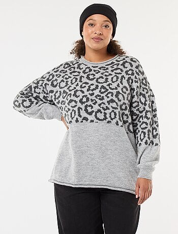 Camisola com estampado de leopardo 'Only Carmakoma'